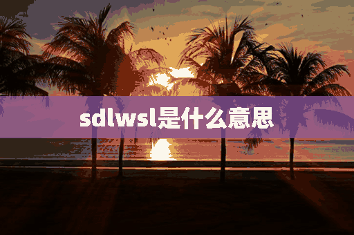 sdlwsl是什么意思(sdl啥意思)